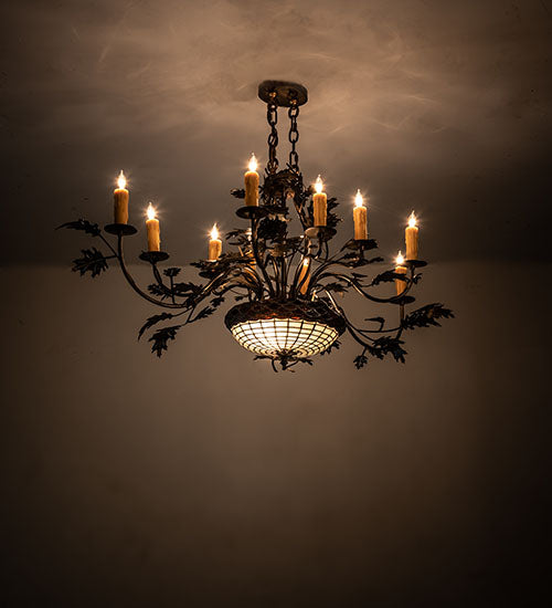 Meyda Tiffany Greenbriar Oak 244304 Chandelier Light - Antique Copper