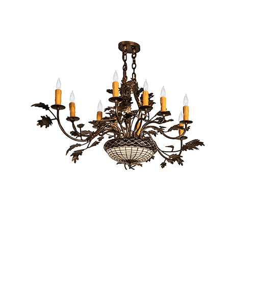 Meyda Tiffany Greenbriar Oak 244304 Chandelier Light - Antique Copper