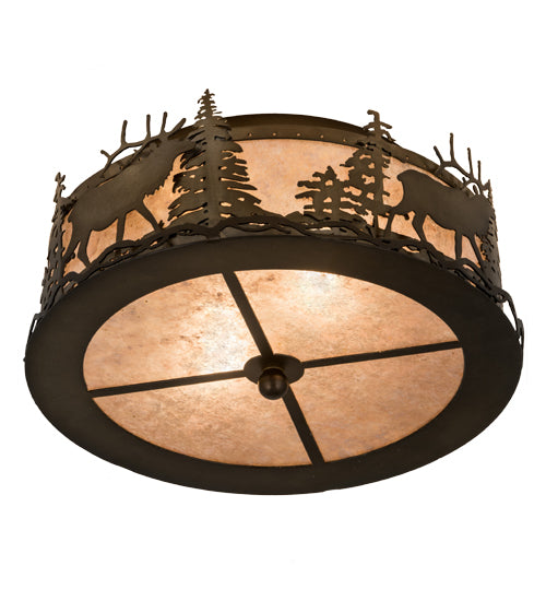 Meyda Tiffany Elk At Dusk 24467 Ceiling Light - Antique Copper