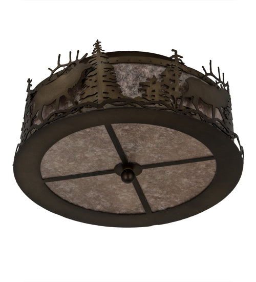 Meyda Tiffany Elk At Dusk 24467 Ceiling Light - Antique Copper