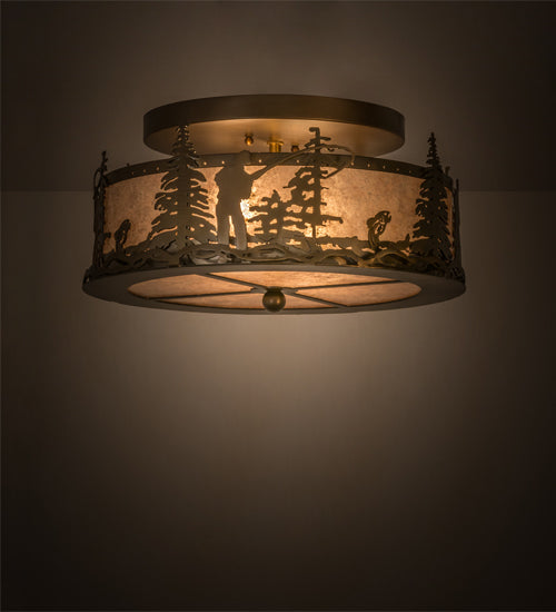 Meyda Tiffany Fly Fishing Creek 24468 Ceiling Light - Antique Copper