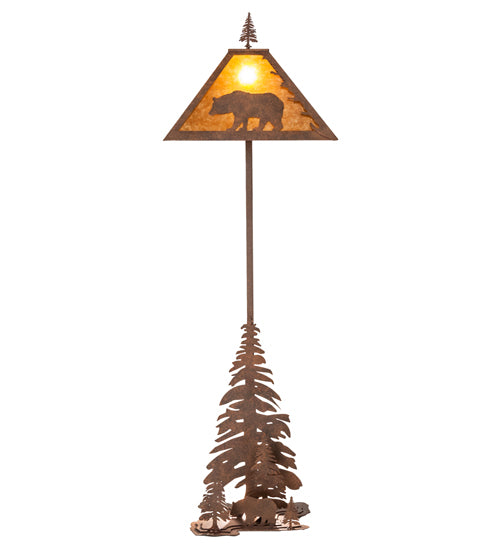 Meyda Tiffany Lighting 244686 Lone Bear Two Light Floor Lamp Lamp Bronze / Dark