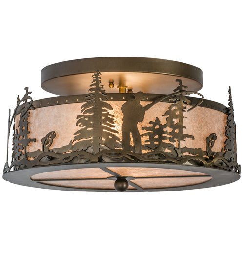 Meyda Tiffany Fly Fishing Creek 24468 Ceiling Light - Antique Copper