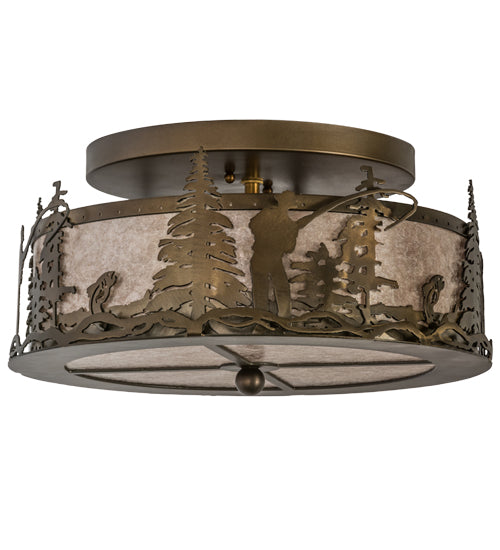 Meyda Tiffany Fly Fishing Creek 24468 Ceiling Light - Antique Copper
