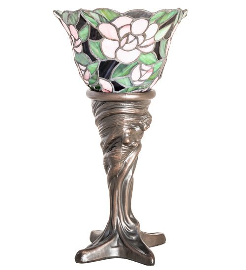 Meyda Tiffany Lighting 244878 Begonia One Light Mini Lamp Lamp Bronze / Dark