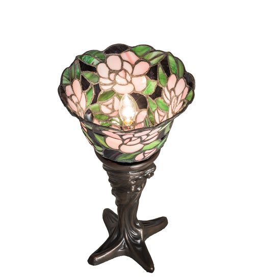 Meyda Tiffany Lighting 244878 Begonia One Light Mini Lamp Lamp Bronze / Dark