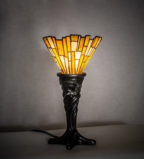Meyda Tiffany Lighting 244880 Delta One Light Mini Lamp Lamp Bronze / Dark
