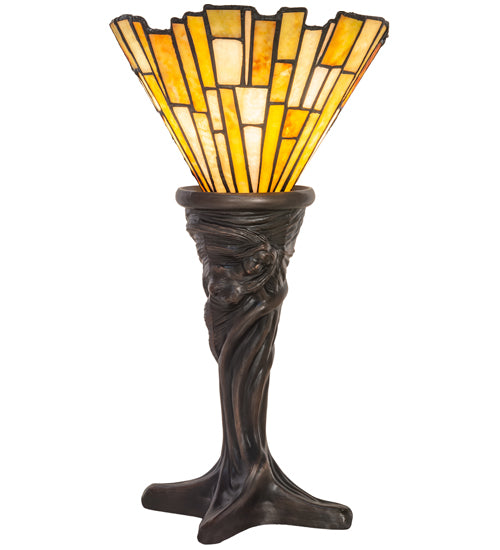 Meyda Tiffany Lighting 244880 Delta One Light Mini Lamp Lamp Bronze / Dark