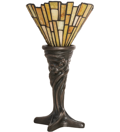 Meyda Tiffany Lighting 244880 Delta One Light Mini Lamp Lamp Bronze / Dark