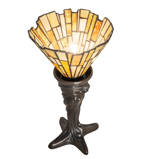 Meyda Tiffany Lighting 244880 Delta One Light Mini Lamp Lamp Bronze / Dark
