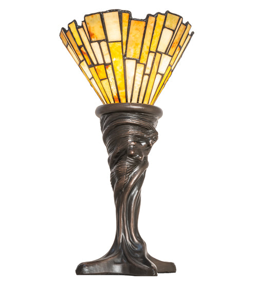 Meyda Tiffany Lighting 244880 Delta One Light Mini Lamp Lamp Bronze / Dark