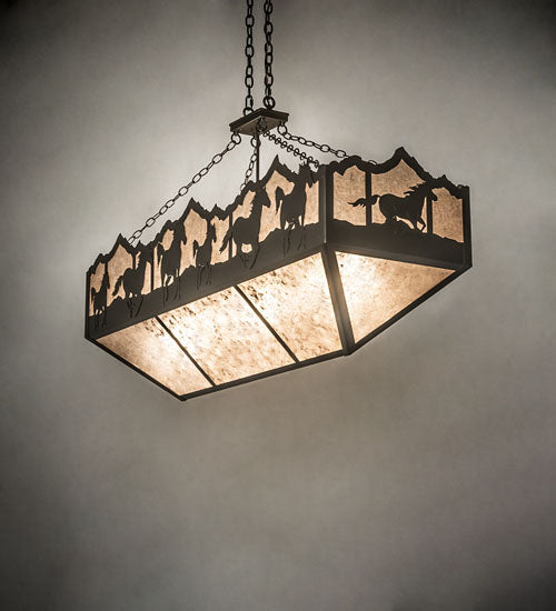 Meyda Tiffany Running Horses 245402 Pendant Light - Timeless Bronze