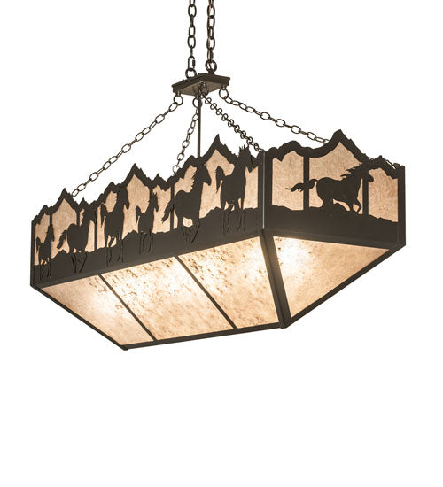 Meyda Tiffany Running Horses 245402 Pendant Light - Timeless Bronze