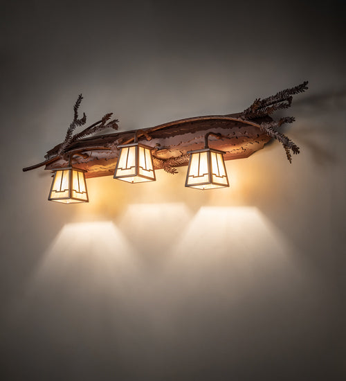 Meyda Tiffany Pine Branch 245403 Bath Vanity Light 38 in. wide - Rust