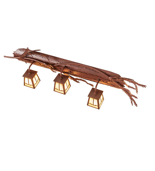 Meyda Tiffany Pine Branch 245403 Bath Vanity Light 38 in. wide - Rust