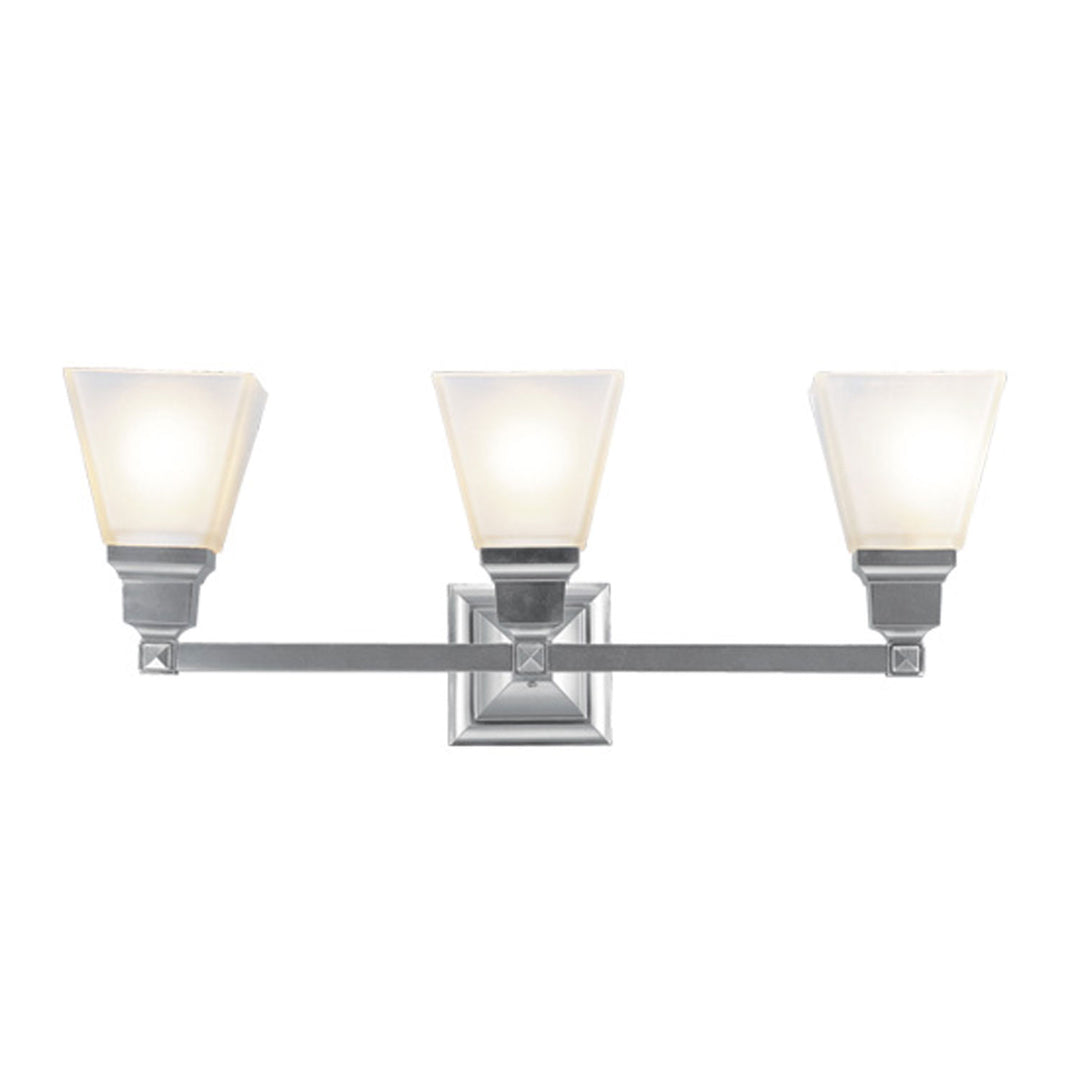 Livex Mission 1033-91 Bath Vanity Light 26 in. wide - Brushed Nickel