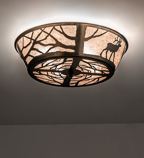 Meyda Tiffany Elk On The Loose 245629 Ceiling Light - Antique Copper