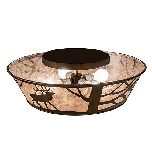 Meyda Tiffany Elk On The Loose 245629 Ceiling Light - Antique Copper
