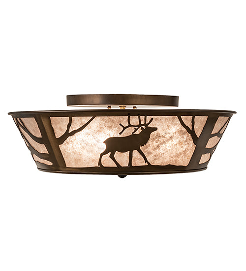 Meyda Tiffany Elk On The Loose 245629 Ceiling Light - Antique Copper