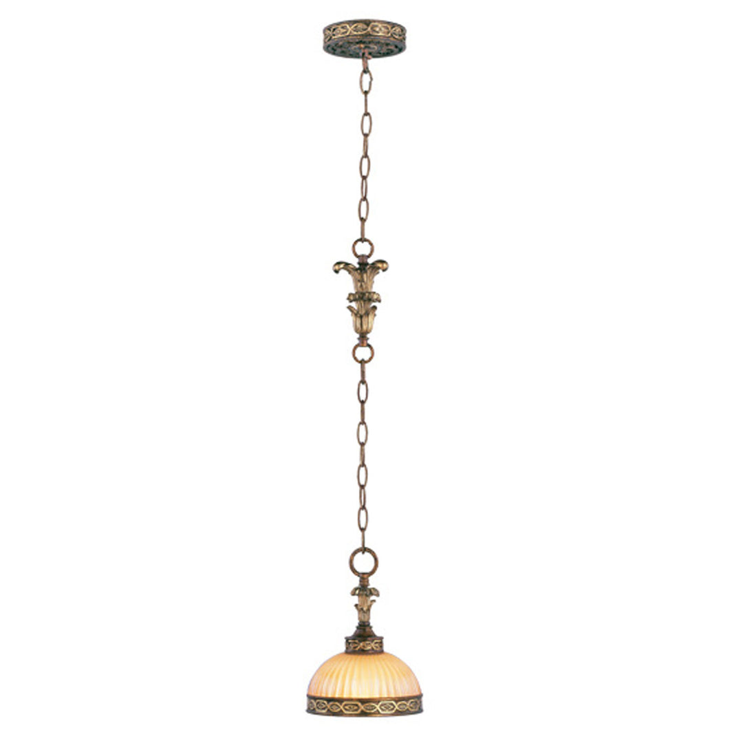 Livex Seville 8520-64 Pendant Light - Palacial Bronze w/ Gildeds