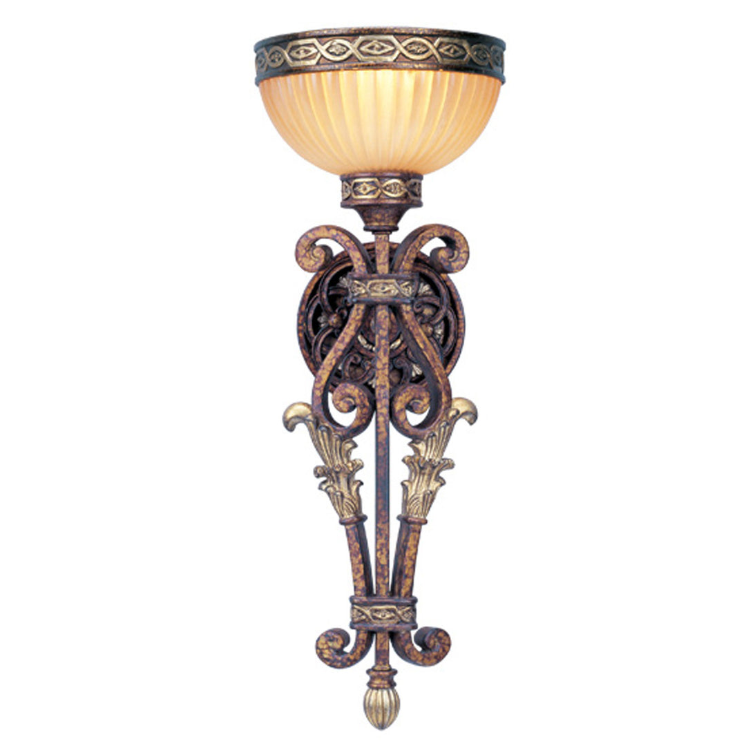 Livex Seville 8521-64 Wall Sconce Light - Palacial Bronze w/ Gildeds