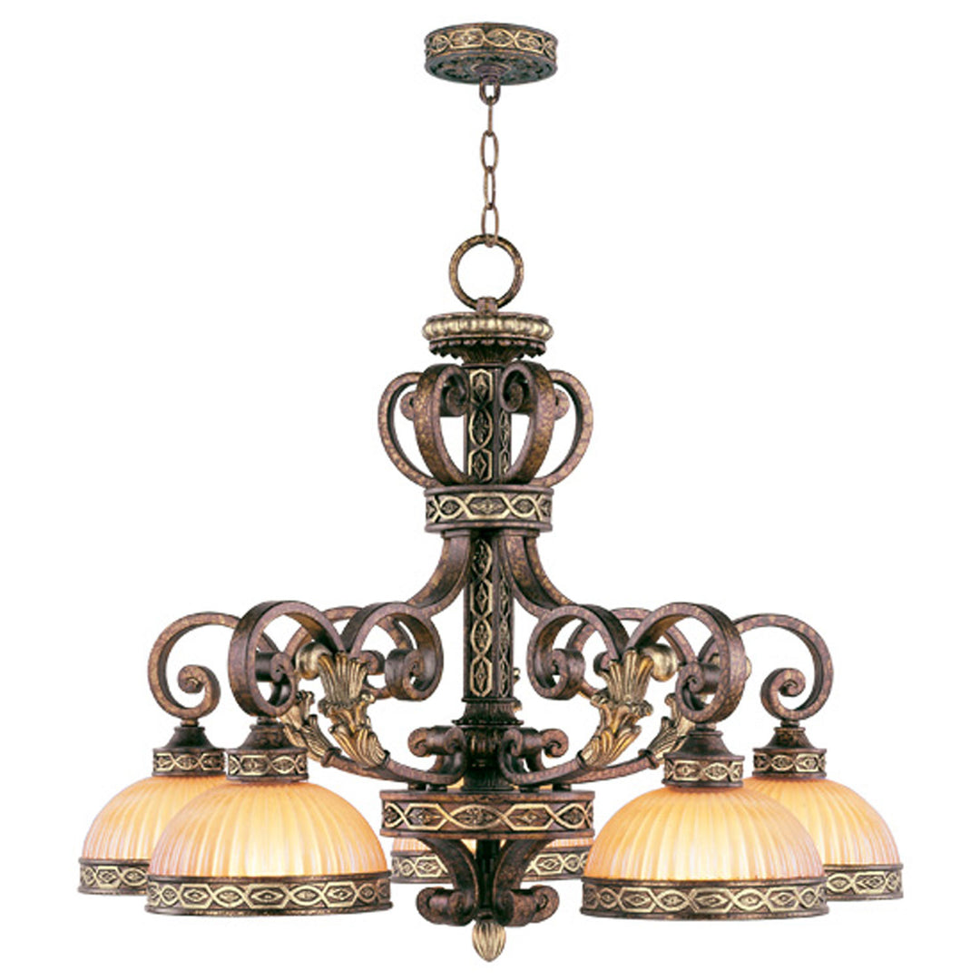 Livex Seville 8525-64 Chandelier Light - Palacial Bronze w/ Gildeds