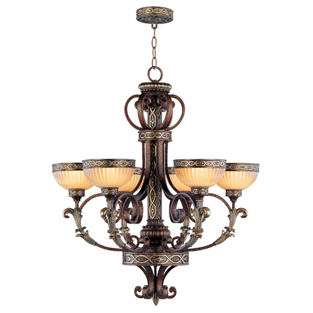 Livex Seville 8526-64 Chandelier Light - Palacial Bronze w/ Gildeds