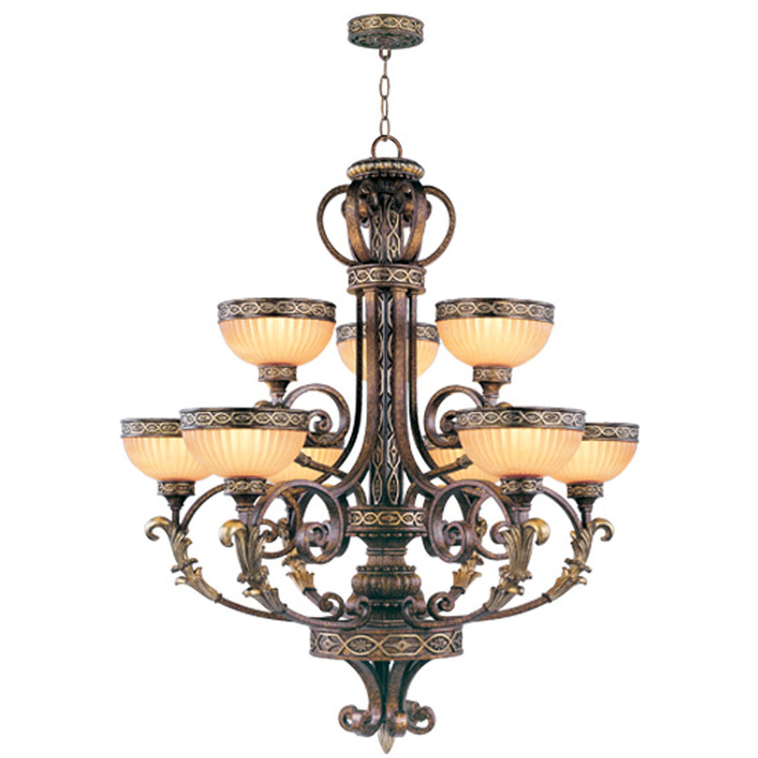 Livex Seville 8529-64 Chandelier Light - Palacial Bronze w/ Gildeds