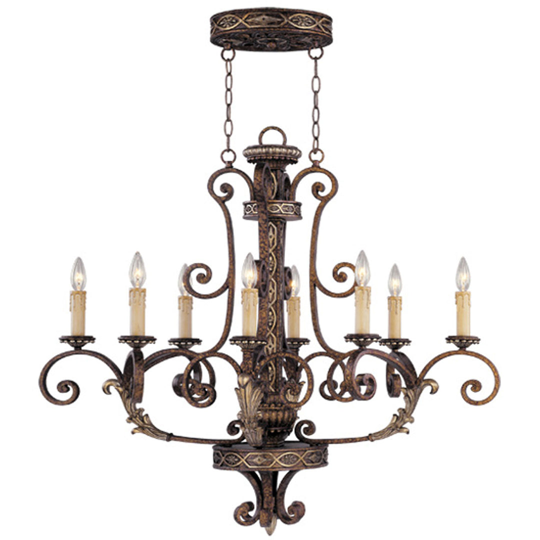 Livex Seville 8538-64 Chandelier Light - Palacial Bronze w/ Gildeds