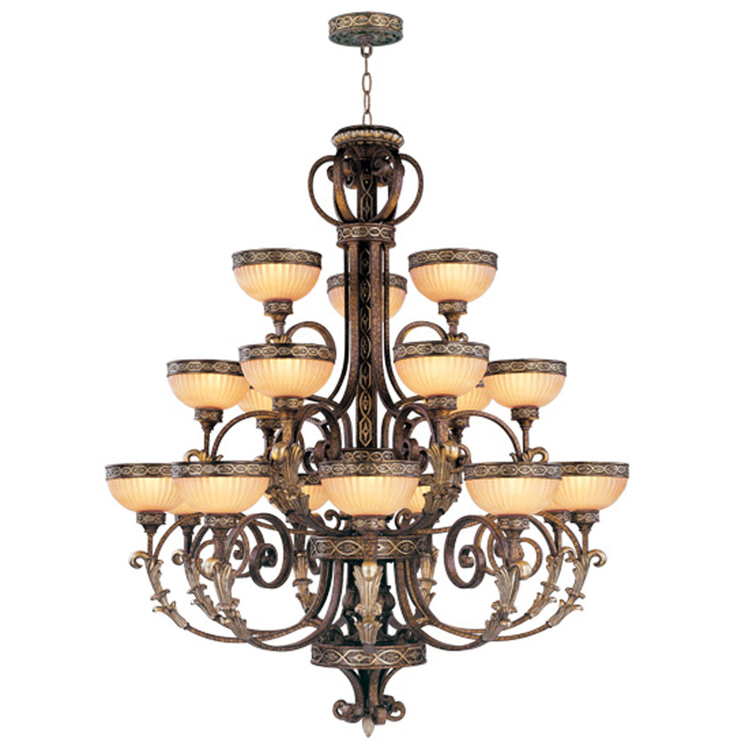 Livex Seville 8539-64 Chandelier Light - Palacial Bronze w/ Gildeds