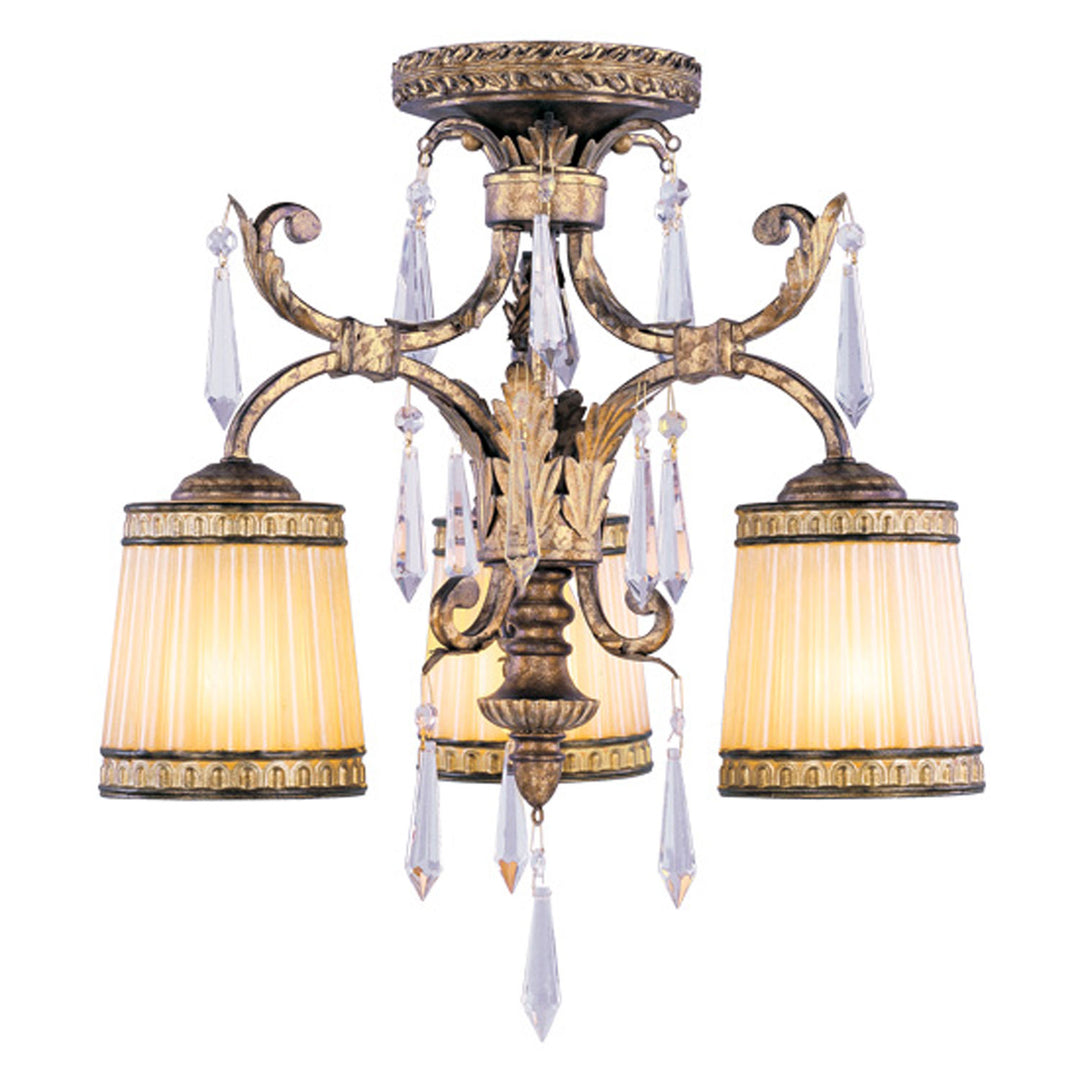 Livex La Bella 8804-65 Ceiling Light - Hand Painted Vintage Gold Leaf