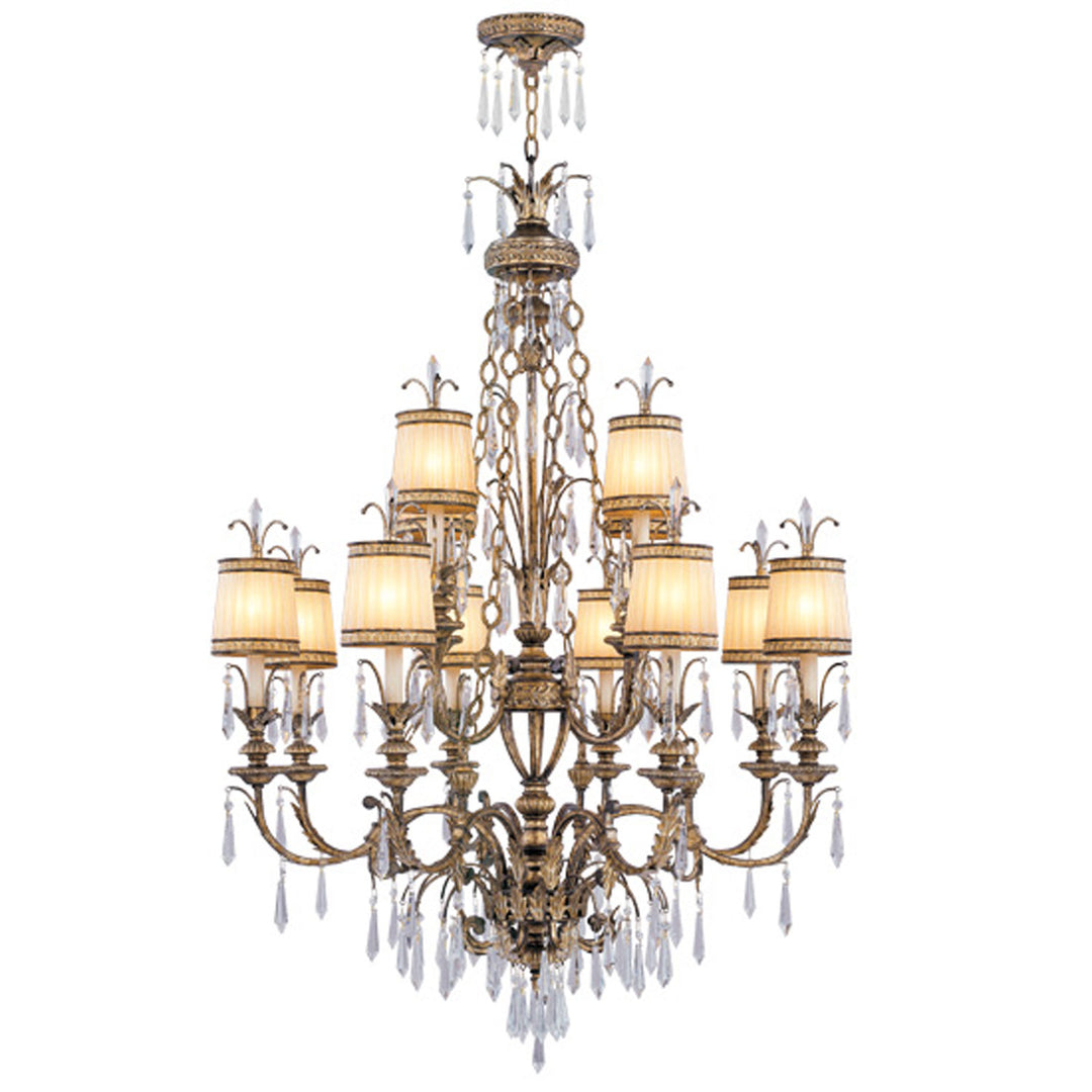 Livex La Bella 8809-65 Chandelier Light - Hand Painted Vintage Gold Leaf