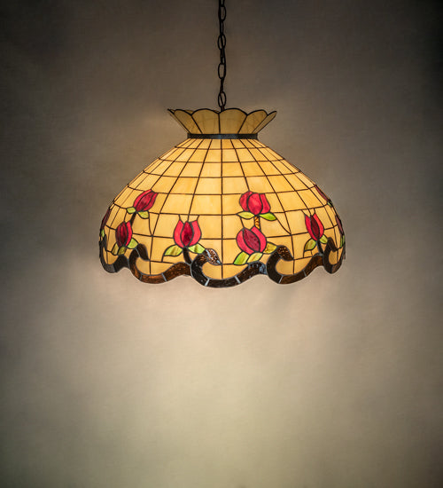 Meyda Tiffany Roseborder 245984 Chandelier Light - Mahogany Bronze