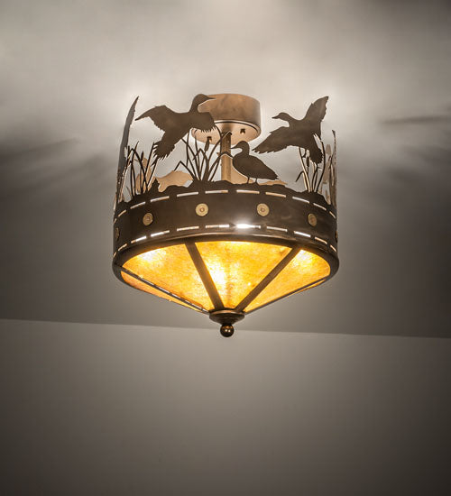 Meyda Tiffany Ducks In Flight 246225 Ceiling Light - Antique Copper