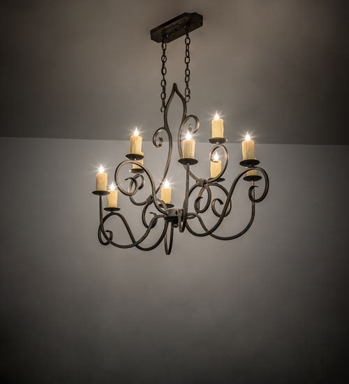 Meyda Tiffany Clifton 247230 Chandelier Light - French Bronzed