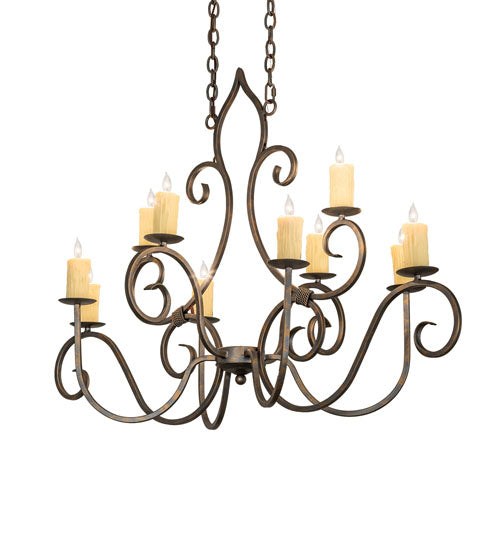 Meyda Tiffany Clifton 247230 Chandelier Light - French Bronzed