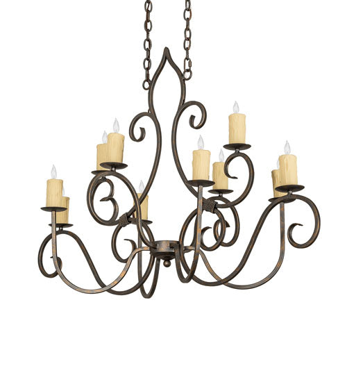 Meyda Tiffany Clifton 247230 Chandelier Light - French Bronzed