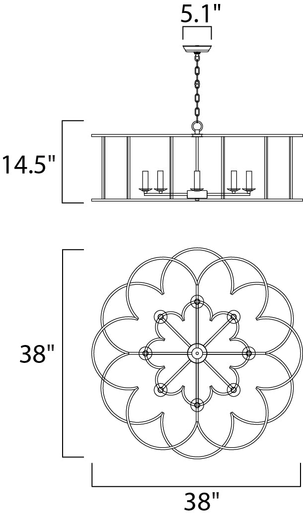 Maxim Helix 24734BZF Chandelier Light - Bronze Fusion