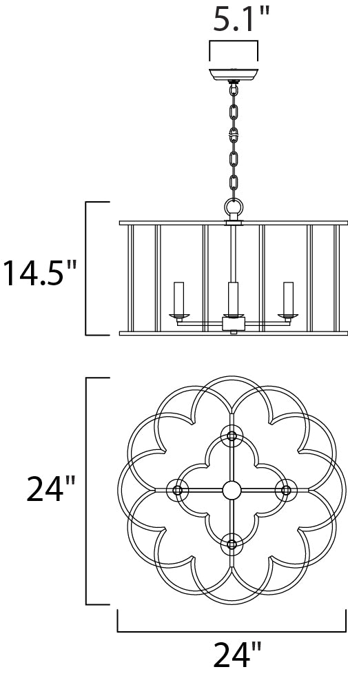 Maxim Helix 24736BZF Chandelier Light - Bronze Fusion