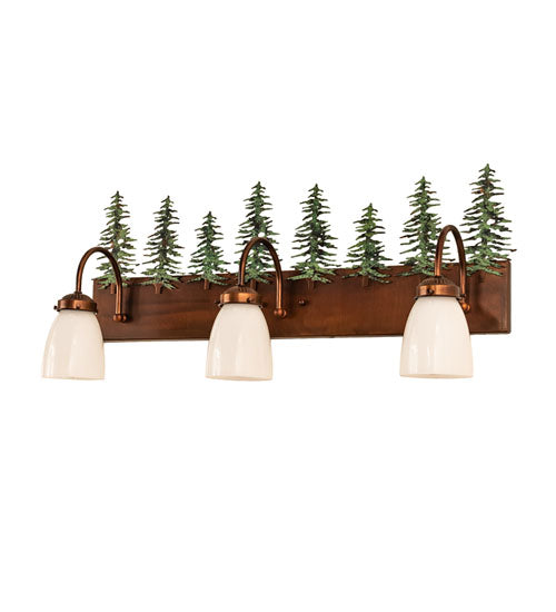 Meyda Tiffany Tall Pines 247392 Bath Vanity Light 28 in. wide - Vintage Copper