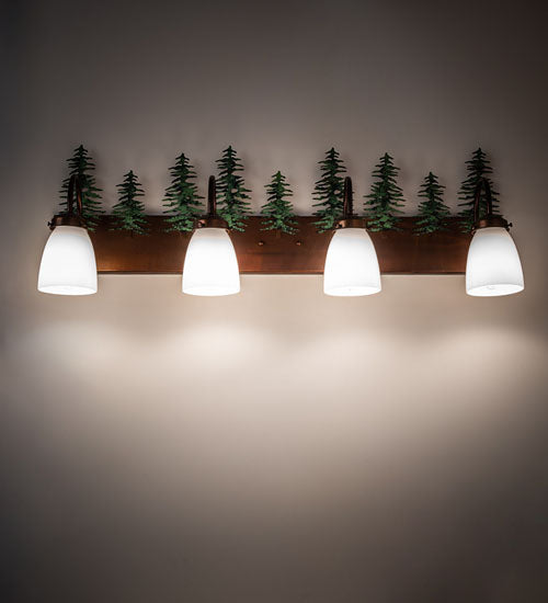 Meyda Tiffany Tall Pines 247393 Bath Vanity Light 34 in. wide - Vintage Copper