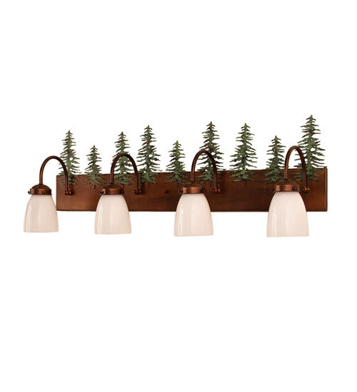Meyda Tiffany Tall Pines 247393 Bath Vanity Light 34 in. wide - Vintage Copper