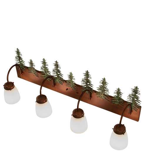 Meyda Tiffany Tall Pines 247393 Bath Vanity Light 34 in. wide - Vintage Copper