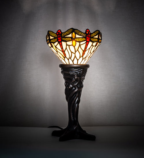 Meyda Tiffany Lighting 247528 Tiffany Hanginghead Dragonfly One Light Mini Lamp Lamp Bronze / Dark