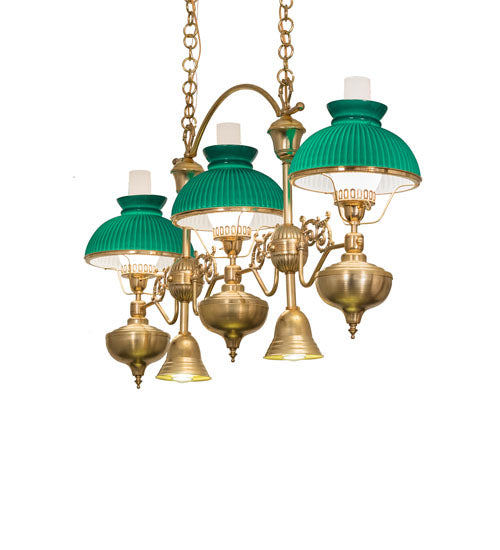 Meyda Tiffany Sunbury 247597 Pendant Light - Craftsman Brown, Natural Brass