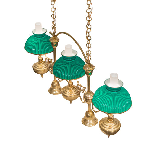 Meyda Tiffany Sunbury 247597 Pendant Light - Craftsman Brown, Natural Brass