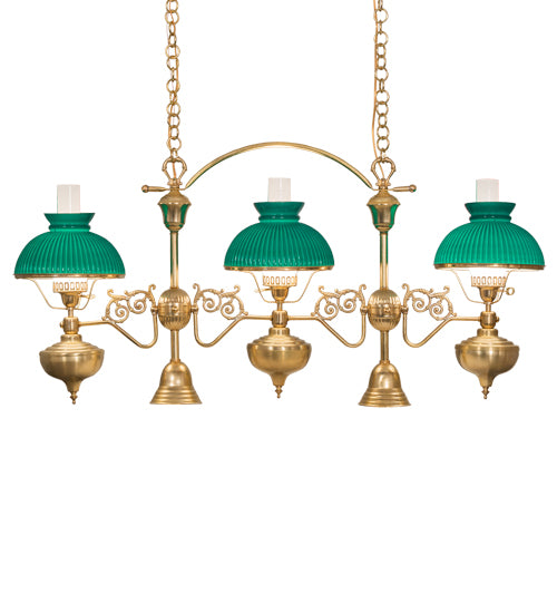 Meyda Tiffany Sunbury 247597 Pendant Light - Craftsman Brown, Natural Brass