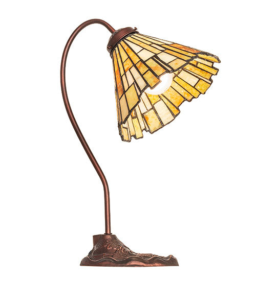 Meyda Tiffany Lighting 247781 Delta One Light Desk Lamp Lamp Bronze / Dark