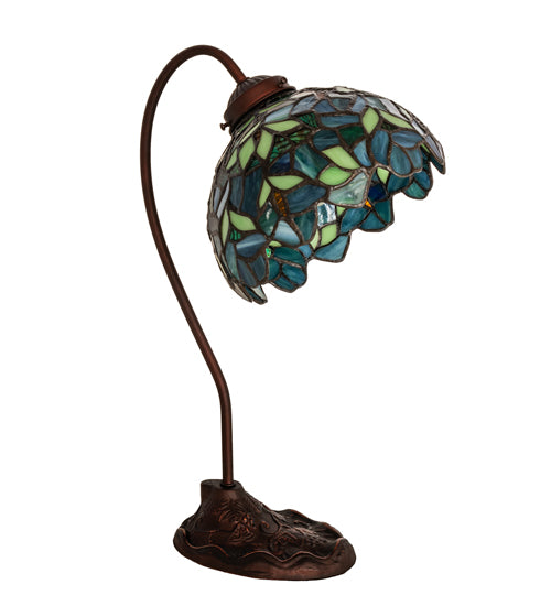 Meyda Tiffany Lighting 247786 Nightfall Wisteria One Light Desk Lamp Lamp Bronze / Dark