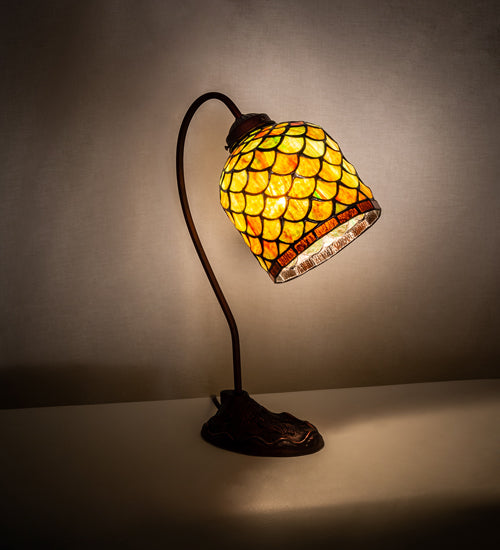 Meyda Tiffany Lighting 247788 Acorn One Light Desk Lamp Lamp Bronze / Dark